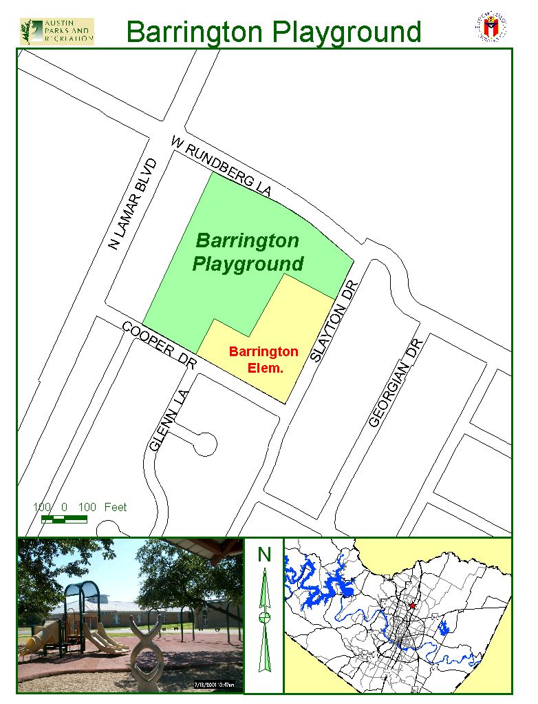 Barrington Park Map 400 Cooper Drive Austin • mappery