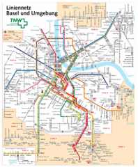 Basel Light Rail and Bus Map Basel Light Rail and Bus Map