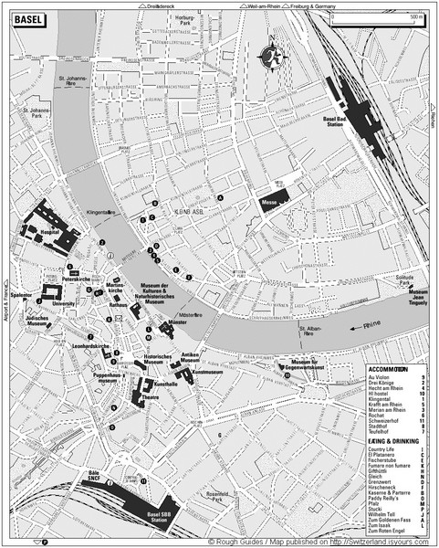 Basel Tourist Map