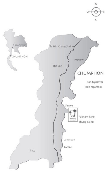 Basic Southern Thailand Tourist Map
