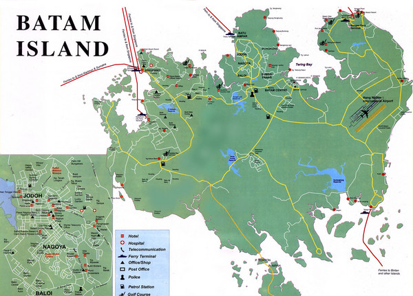 Batam Tourist Map