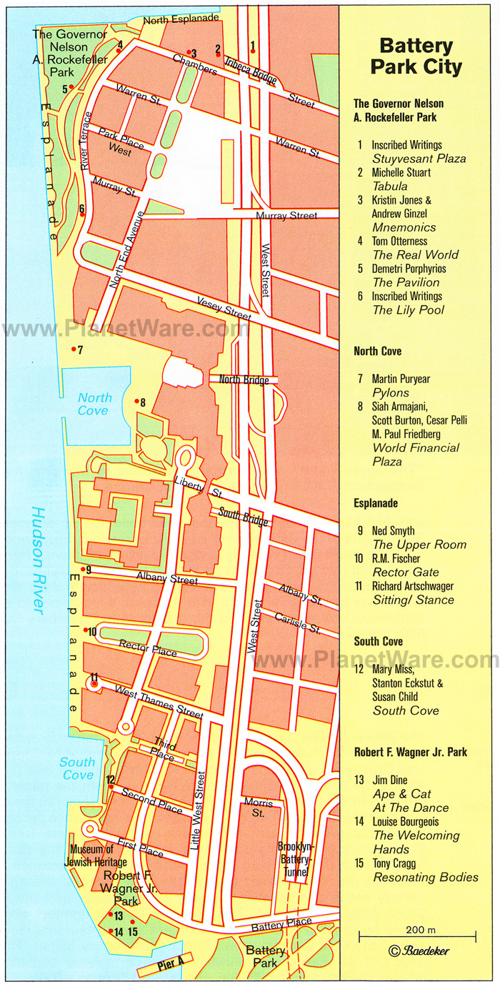 Battery Park City Map - Battery Park City New York