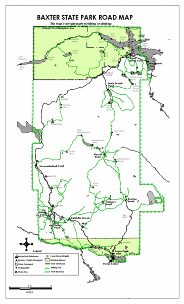 Baxter State Park Road Map