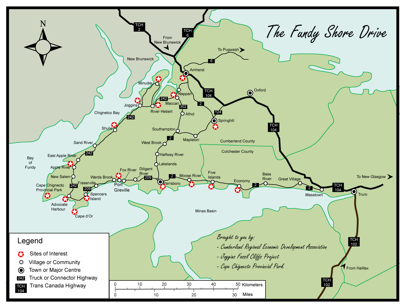 Bay of Fundy Tourist Map - Bay of Fundy Nova Scotia • mappery