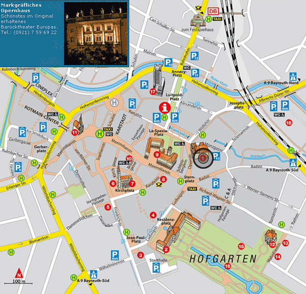 Bayreuth Tourist Map