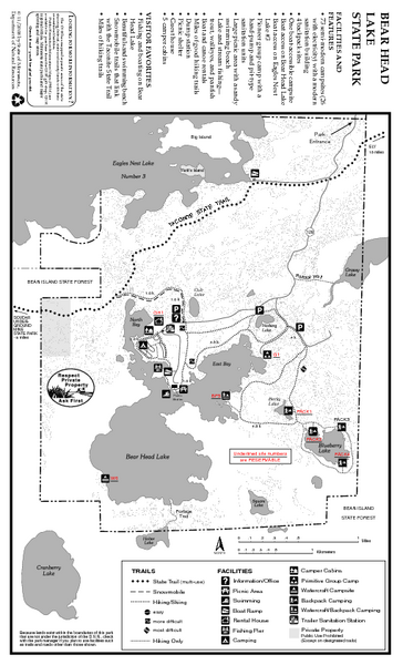 Bear Head Lake State Park Map