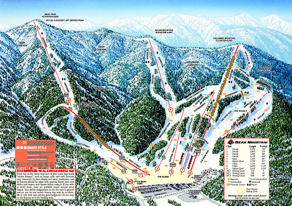 Bear Mountain Ski Trail Map