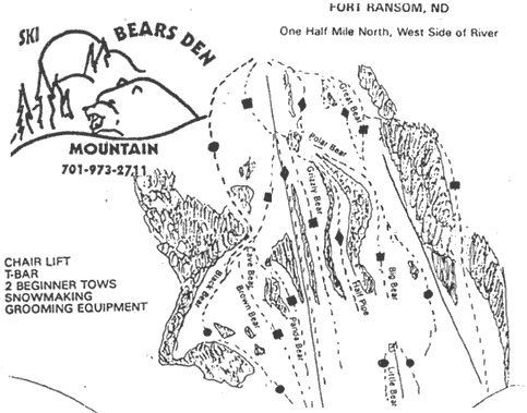 Bears Den Mountain Ski Trail Map