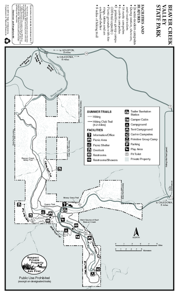 Beaver Creek Valley State Park Map