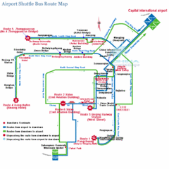 Bejing Airport Shuttle Bus Map