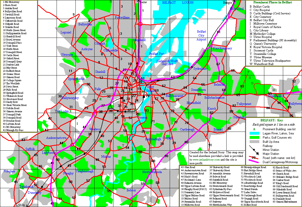 Belfast Map Belfast • mappery