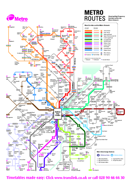 Belfast Metro Map