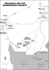 Belmopan and the Hummingbird highway Map