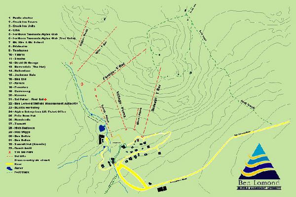Ben Lomond Ski Trail Map