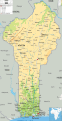 Benin Physical Map