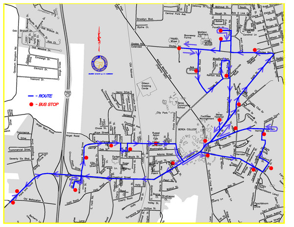 Berea Bus Route Map