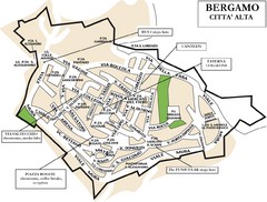 Bergamo Upper Town Map