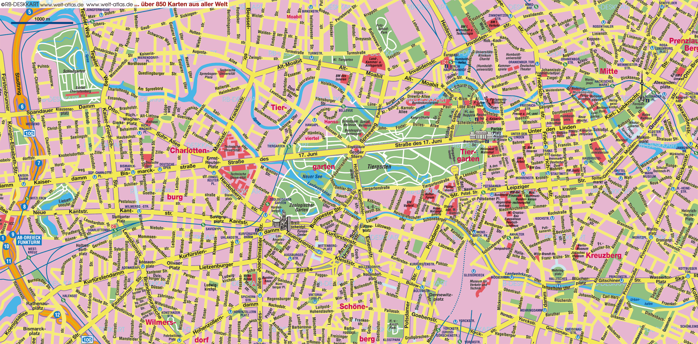 Berlin Stadtbezirke Karte