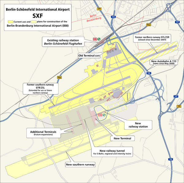 Berlin Schonefeld SXF Airport Map