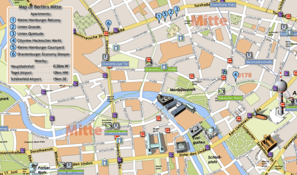 Berlin Tourist Map