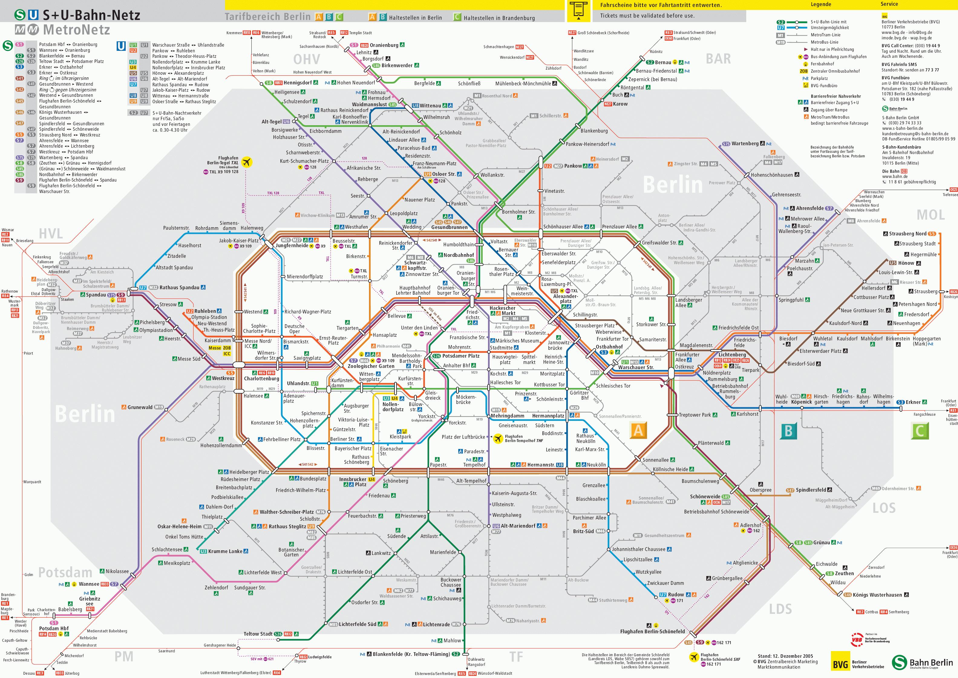 Berlin Transit Map Berlin Germany • mappery
