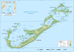 Bermuda topographic Map