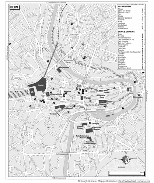 Bern Tourist Map