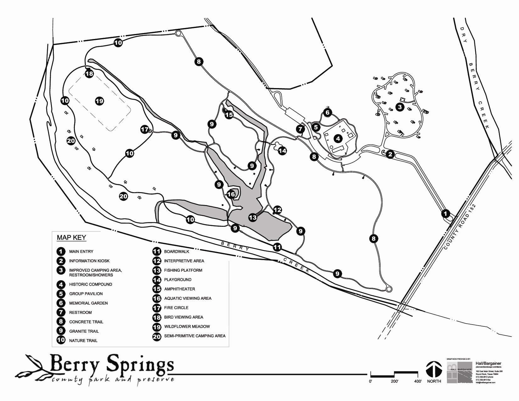 Berry Springs Trail Map TX • mappery