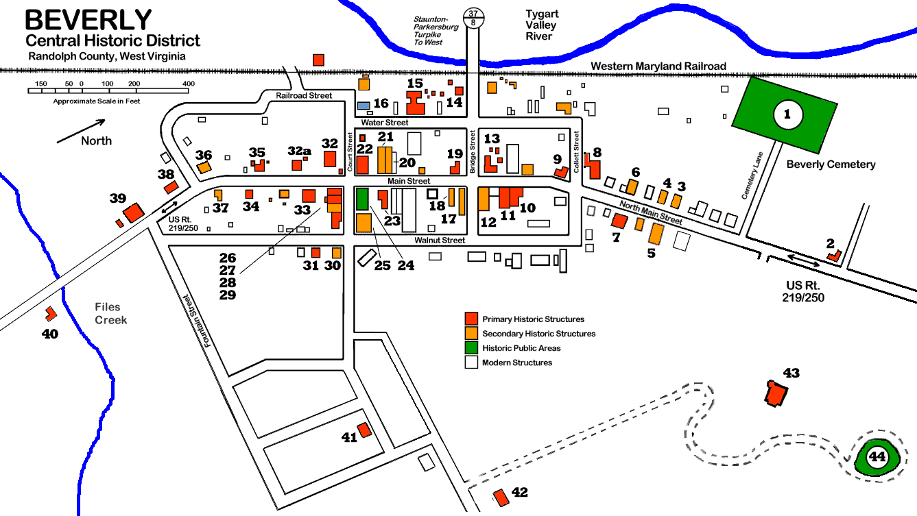 Beverly Historic District map beverly west virginia • mappery