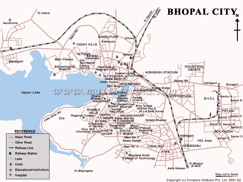 Bhopal Tourist Map Bhopal • mappery