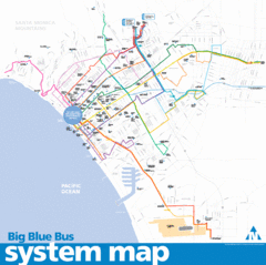 Big Blue Bus System Map Big Blue Bus System Map