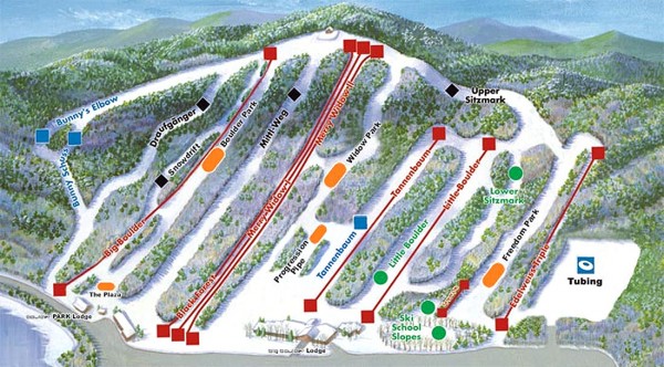 Big Boulder SKi Trail Map