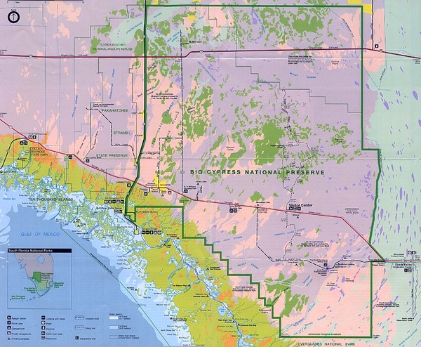 Big Cypress National Reserve Map