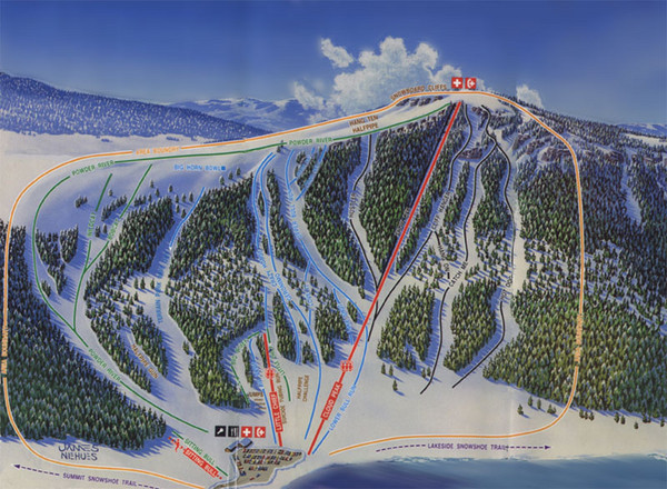 Big Horn Ski Resort Ski Trail Map