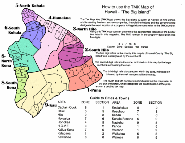 Tax Map Key Oahu Big Island Hawaii Tax Map - Hawaii • Mappery