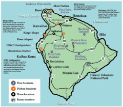 Big Island, Hawaii Tourist Map Big Island, Hawaii Tourist Map