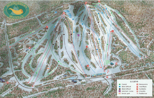 Big Powderhorn Mountain Ski Trail Map