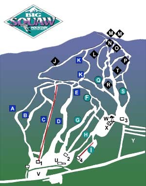 Big Squaw Ski Trail Map