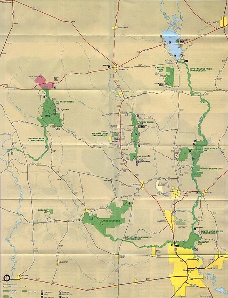 Big Thicket National Reserve Map