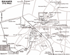 Bikaner Tourist Map Bikaner Tourist Map