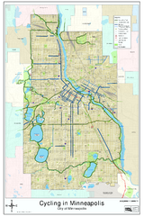 Bike Map of Minneapolis, Minnesota