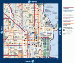 Biking in Downtown Chicago, Illinois Map