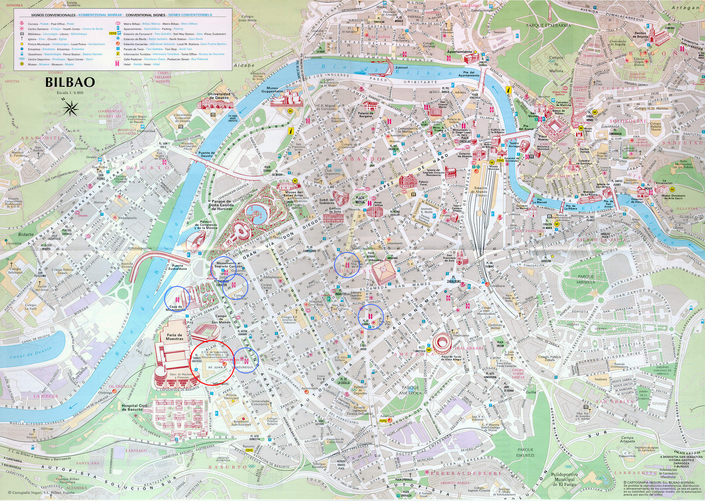 Bilbao Tourist Map - Bilbao Spain • mappery