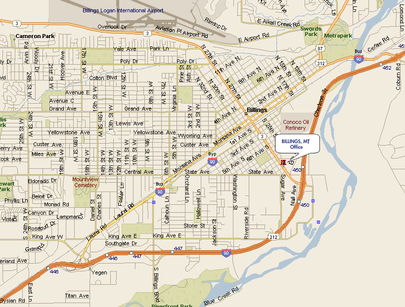 Map Of Billings Heights