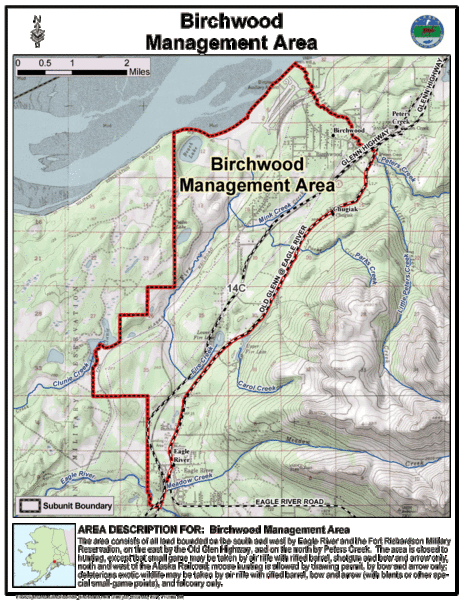 Birchwood, Alaska Tourist Map