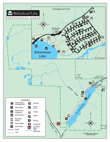 Birkenhead Lake Provincial Park Map