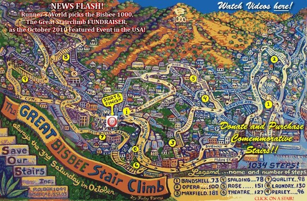 Bisbee, AZ Stairclimb 2010 Map