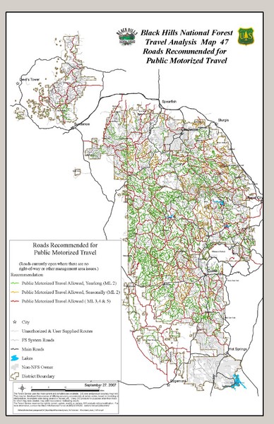 Black Hills National Forest Tourist Map