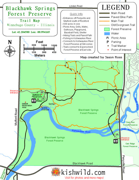 Blackhawk Springs Forest Preserve Map