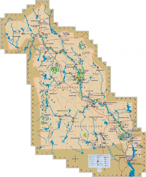 Blackstone Valley tourist map